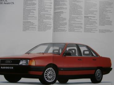 Audi 100 +Avant Typ44 Diesel Benziner Prospekt Juli 1985