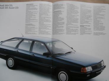 Audi 100 +Avant Typ44 Diesel Benziner Prospekt Juli 1985