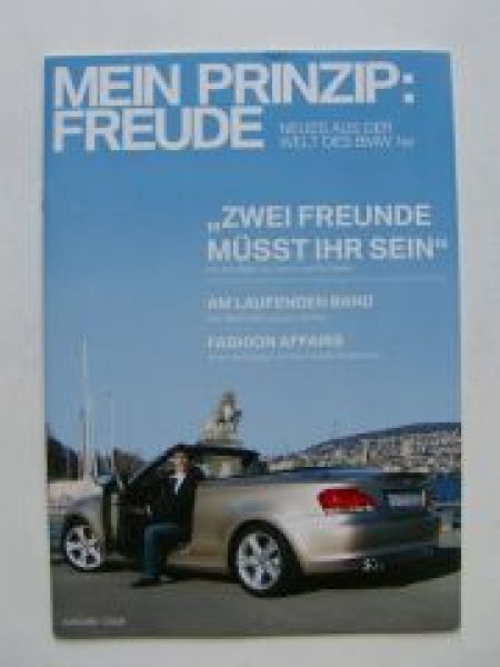 BMW Mein Prinzip Freude 1/2008 1er Cabrio E88 Werk Leipzig Magaz