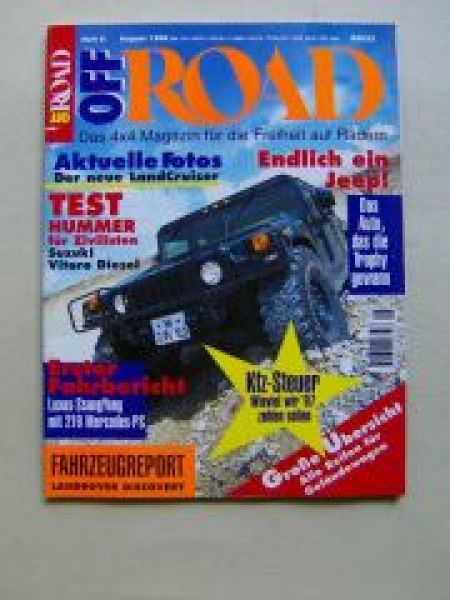 Off Road 8/1996 AM General Hummer H1,LandCruiser,Discovery