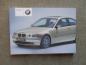 Preview: BMW 316ti 325ti E46 Compact Handbuch August 2001