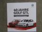 Preview: VW Golf GTI 40 Jahre +Historie +Generationen +Motorsport Prospekt 2016