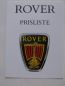 Preview: Rover Prisliste Dänemark Januar 1999 216 Cabriolet 416Si 620Si