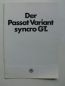 Preview: VW Passat Variant 32B syncro GT Prospekt Februar 1985