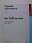 Preview: VW Produktinformation Golf3 Variant 1H5 intern Verkauf