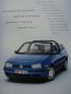 Preview: VW Golf4 Cabriolet Generation Prospekt Typ 1E7 September 1999