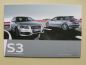 Preview: Audi S3 +Sportback Prospekt September 2009 NEU