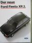 Preview: Ford Fiesta XR2 Prospekt August 1984 71kw/96ps