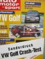 Preview: auto motor & sport 23/1991 VW Golf III Crashtest Sonderdruck