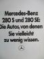 Preview: Mercedes Benz 280S 280SE W108 Juli 1970