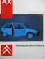 Preview: Citroen AX A-Z +technische Beschreibung August 1986