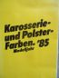 Preview: Citroen Karosserie- und Polster Farben Modelljahr 1985