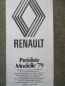 Preview: Renault Preisliste Modell 1979