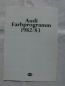 Preview: Audi Farbprogramm 1982/83 Prospekt Mai 1982