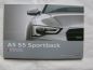 Preview: Audi A5 S5 Sportback Prospekt August 2012 NEU