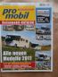 Preview: pro mobil Reisemobil Katalog 2011 Hymer, VW T5,Bürstner,Pössl