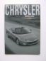 Preview: Chrysler Sebring Cabrio Prospekt +Preisliste 2/2001 NEU