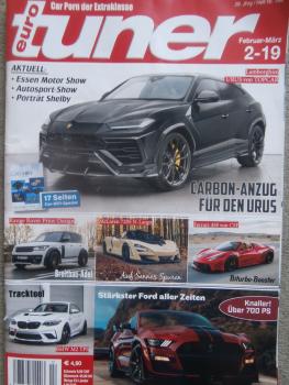 euro tuner 2/2019 Topcar Urus,Prior Design Range Rover, M2 TPS, CSF Ferrari 458, N-Largo McLaren 720S,Mustang Shelby GT500