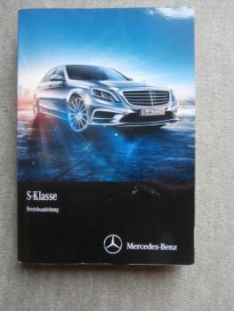 Mercedes Benz S-Klasse BR222 S350 S400 Hybrid S500 S63 AMG Handbuch Bordbuch 2013