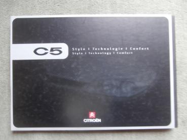 Citroen C5 Pressemappe Hardcover Englisch Berline Saloon Break 117ps 143ps 210ps +HDI 11ps 138ps 136ps