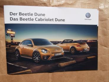 VW Beetle Dune +Cabriolet Prospekt Juni 2016 NEU