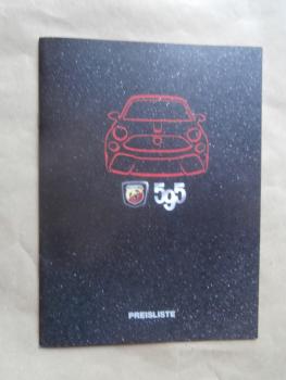 Abarth 595 Preisliste +Pista +Turismo +Competizione Januar 2018
