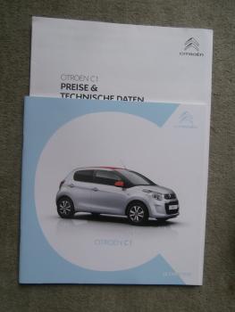Citroen C1 3-türer 5-türer VTi72 Airscape Prospekt Mai 2017+Preisliste