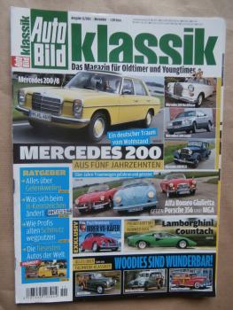 Auto Bild klassik 11/2011 200/8 W114,E200 C124,Giulietta vs. 356 vs. MGA,Countach,Morris Minor,DKW Meisterklasse