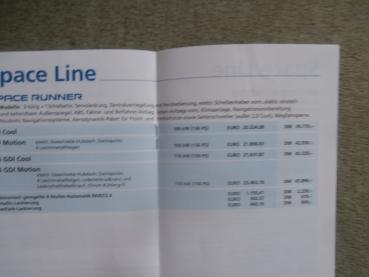 Mitsubishi Preisliste Colt Space Star +Lancer Kombi +Carisma +Galant +Space Runner +Space Wagon +Space Gear+Pajero