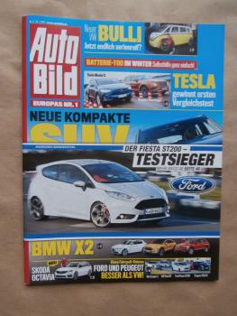 Auto Bild 2/2017 Tesla Model X vs. Bentley Bentayga,Toyota C-HR 1.2 Turbo vs. Nissan Juke 1.2DIG-T,