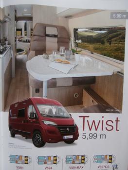 Chausson Kastenwagen Twist Saison 2019 V584 V594S +Max V597CS V697 Katalog +Preislisten