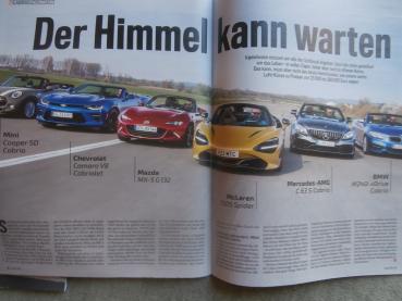 Auto Bild Cabrio Extra Sommer 2019 Mazda MX-5 vs. Abarth 124 Spider,BMW Z4, Peugeot 403,911 (992),Mustang V8 v. DB11