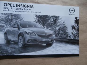 Opel Insignia Country Tourer Preisliste 10.November 2014