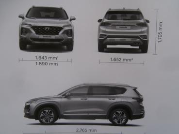 Hyundai Santa Fe Preisliste Select Trend Style Premium 5-Sitzer 7-Sitzer GDI 136kw Diesel 110kw 147kw 10/2018