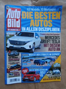 Auto Bild 35/2016 Mercedes EQC,A5 Coupé 2.0TFSI quattro,BMW i3,A3 Sportback 2.0TDI s tronic vs. 118d,