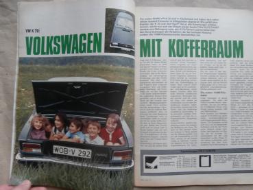 Gute Fahrt 7/1971 VW K70 Testerfahrungen, neue Stahlgürtelreifen,Faltcaravan
