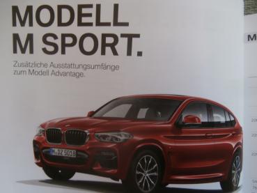 BMW X4 (G02) xDrive20i 30i 20d 25d 30d +M Sport +M40i M40d Katalog August 2018+Preise