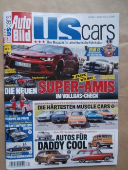 Auto Bild US cars 1/2016 Dodge Ram Rebel ,Cadillac CTS-V,Camaro V8 vs. Mustang Shelby GT350,
