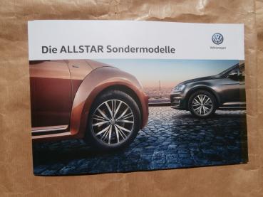 VW ALLSTAR Sondermodelle Polo Golf Beetle Jetta Scirocco Sharan +R-Line Mai 2016 NEU