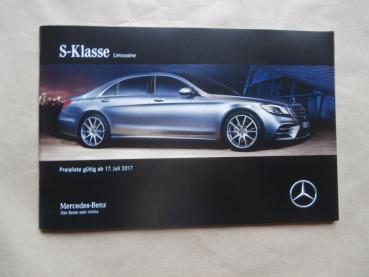 Mercedes Benz S-Klasse S350d S400d S450 S500 S560 +Maybach S650 BR222 17.Juli 2017