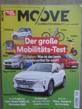 auto motor & sport Moove Connected Mobility 1/2019 Carsharing,E-Bike, E-Auto,Wasserstoff Auto