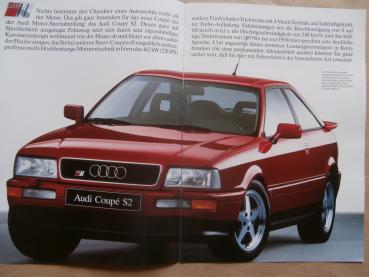 Audi Coupé S2 Prospekt Januar 1991 Rarität