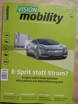 Vision mobility 2/2018 Mobilität Konnektivität Infrastruktur E-Sprit statt Strom?