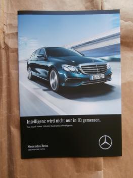 Mercedes Benz E-Klasse T-Modell BR213 Masterpiece of Intelligence Sonderprospekt 9/2016 NEU