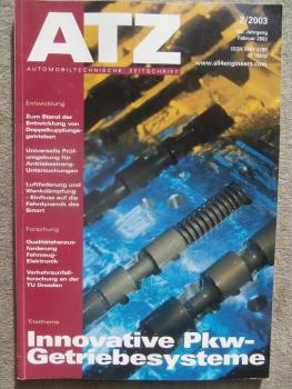 ATZ 2/2003 Innovative Pkw-Getriebesysteme,Fahrdynamik beim Smart,