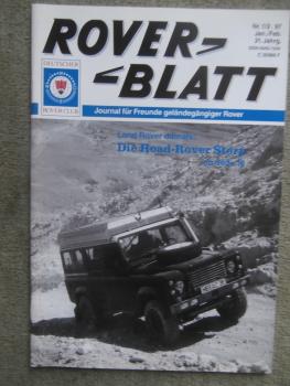 Rover Blatt Nr.1/2 1997 Reimo Schlafdach für Landrover 110,Defender V8 Diesel-Range