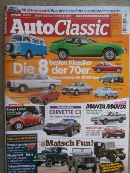 Auto Classic 1/2020 T2,MGB GT,924, Trabant 601,DKW Munga,Manta B GSi,Kaufberatung Corvette C3, VW 1303 Cabriolet,