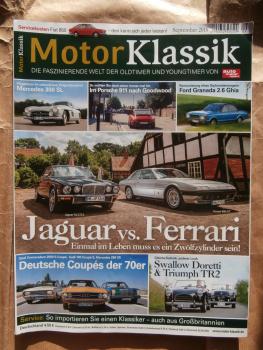Motor Klassik 9/2016 300SL, Ford Granada 2.6 Ghia,Fiat 850, Jaguar XJ-C 5.3 vs. Ferrari 400 GT,