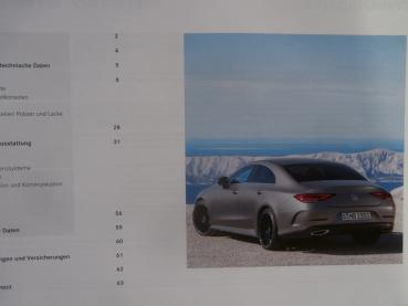 Mercedes Benz CLS Coupé BR257 Preisliste 11.Dezember 2017 +Edition 1 350d 400d 450 4Matic