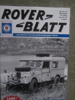 Rover Blatt Nr.3/4 1997 Defender Pläne,Bushmaster Trailer,Defender 90 Tdi